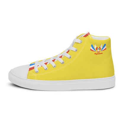 ET80 Yellow high top canvas shoes