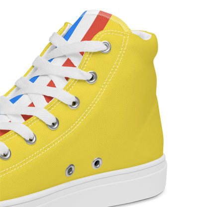 ET80 Yellow high top canvas shoes