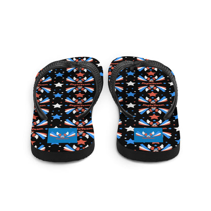 ET80 Black Multi Logo Flip-Flops