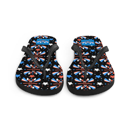 ET80 Black Multi Logo Flip-Flops