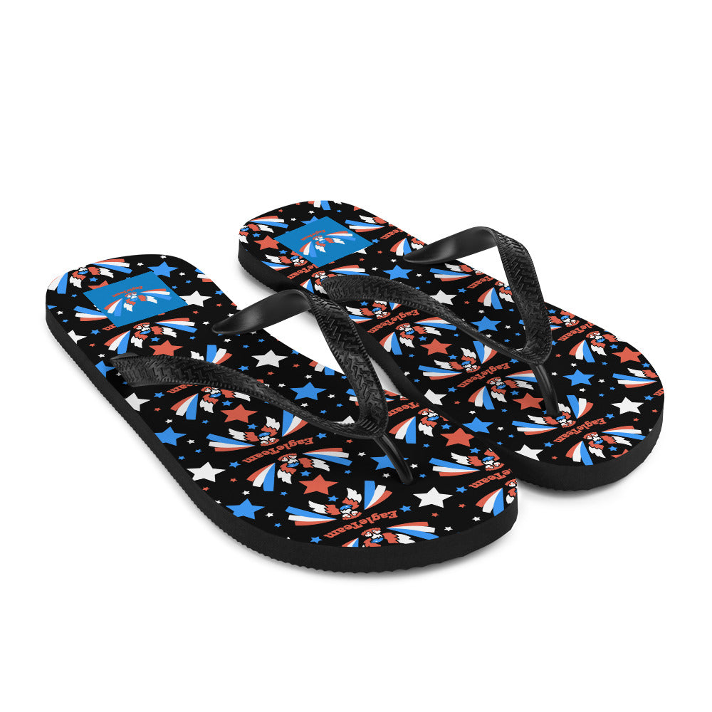 ET80 Black Multi Logo Flip-Flops