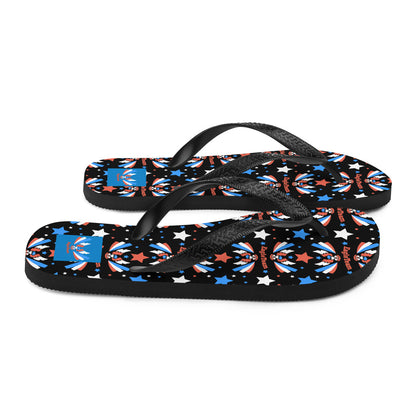 ET80 Black Multi Logo Flip-Flops