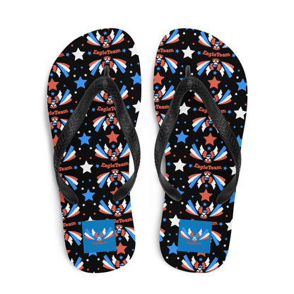 ET80 Black Multi Logo Flip-Flops